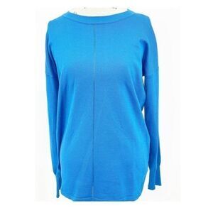 MAX STUDIO Blue Long Sleeves Sweater Top SMALL